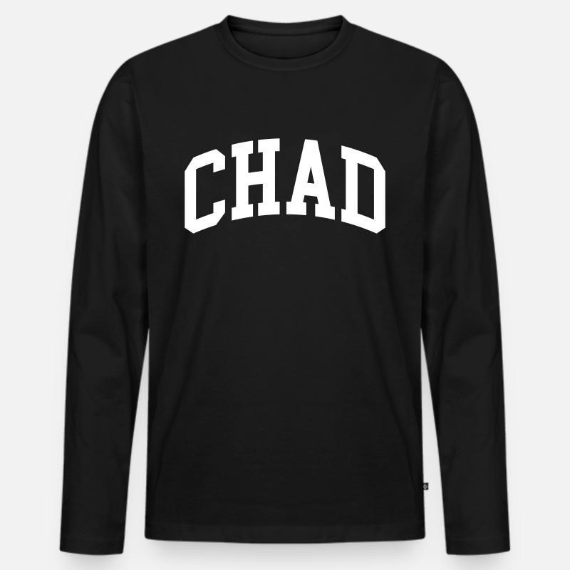 Chad - Männer Premium Bio Langarmshirt - Schwarz