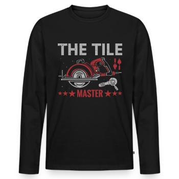 Profession Meilleure idée cadeau carreleur - T-shirt manches longues Premium bio Homme - noir - Devant - Nico (187cm)