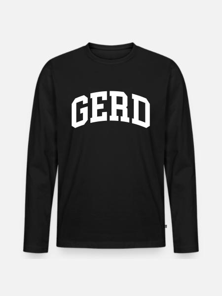 Gerd - Männer Premium Bio Langarmshirt - Schwarz