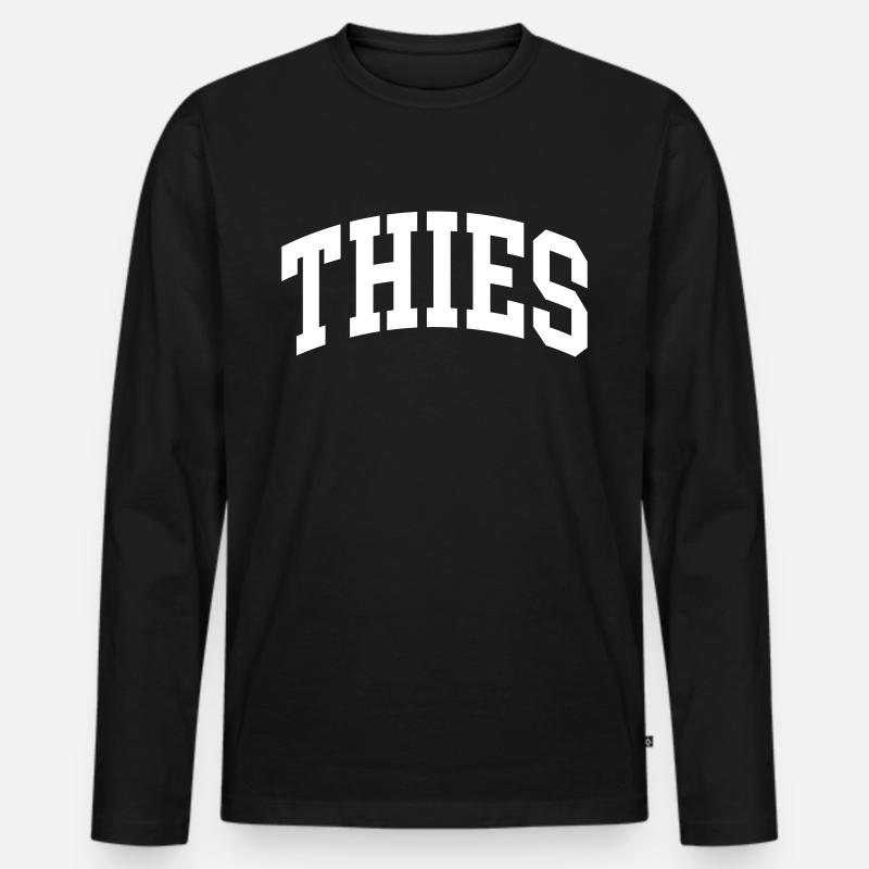 Thies - Männer Premium Bio Langarmshirt - Schwarz