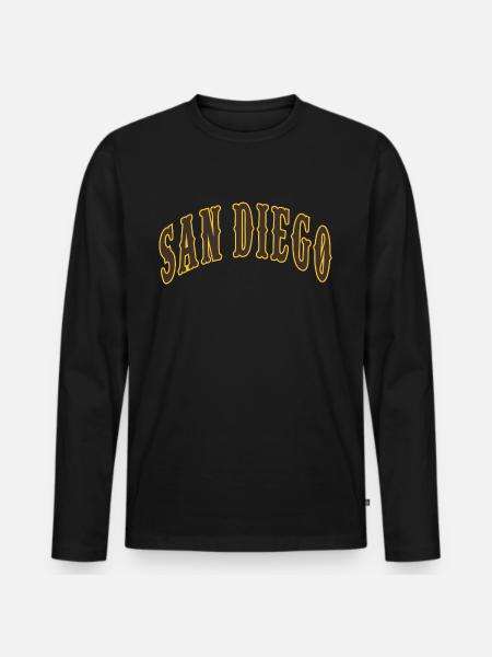 San Diego - Men's Premium Organic Long Sleeve Shirt - black
