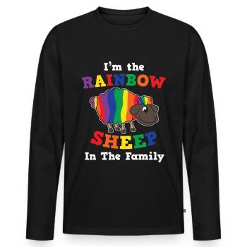 LGBT Pride Queer Lesben Schwule Bisexuelle Gay Tra - Männer Premium Bio Langarmshirt - Schwarz - Vorne - Nico (187cm)
