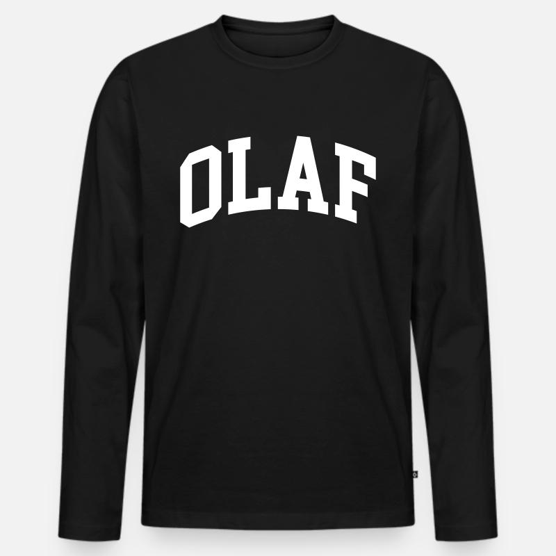 Olaf - Männer Premium Bio Langarmshirt - Schwarz