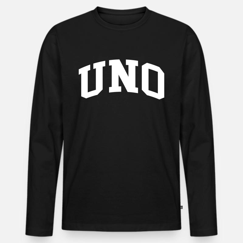 Uno - Männer Premium Bio Langarmshirt - Schwarz