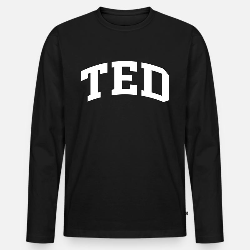 Ted - Männer Premium Bio Langarmshirt - Schwarz