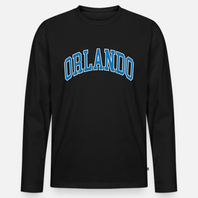Orlando - Männer Premium Bio Langarmshirt - Schwarz