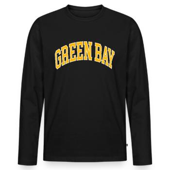 Green Bay - Men's Premium Organic Long Sleeve Shirt - black - Front - Nico (187cm)
