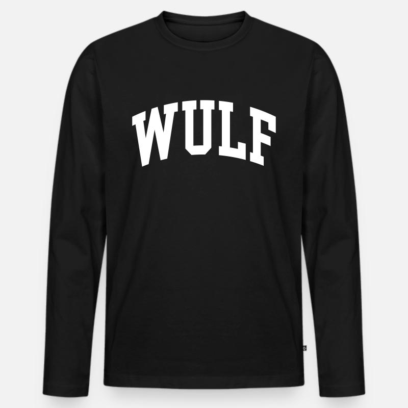 Wulf - Männer Premium Bio Langarmshirt - Schwarz