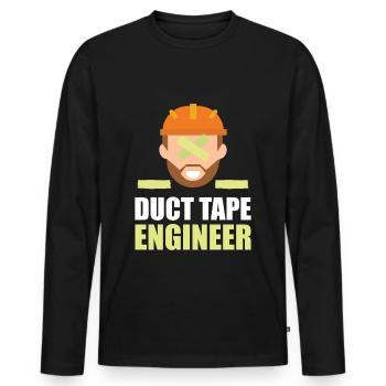 Hausmeister Haustechniker, Hauswart Geschenk - Männer Premium Bio Langarmshirt - Schwarz - Vorne - Nico (187cm)