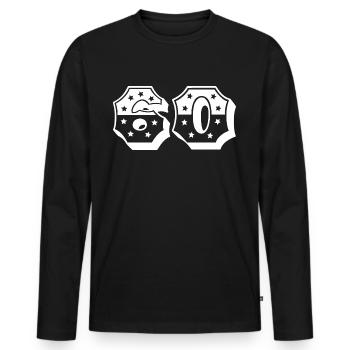 Numéro 60 - T-shirt manches longues Premium bio Homme - noir - Devant - Nico (187cm)