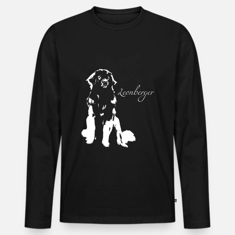 Leonberger - Männer Premium Bio Langarmshirt - Schwarz