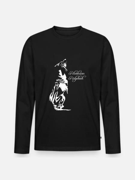 Rhodesian Ridgeback - Männer Premium Bio Langarmshirt - Schwarz