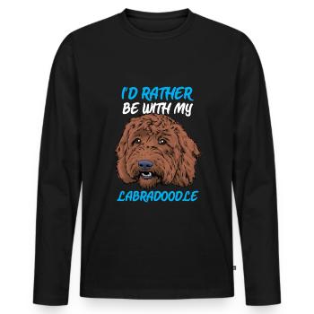 Labradoodle - Männer Premium Bio Langarmshirt - Schwarz - Vorne - Nico (187cm)