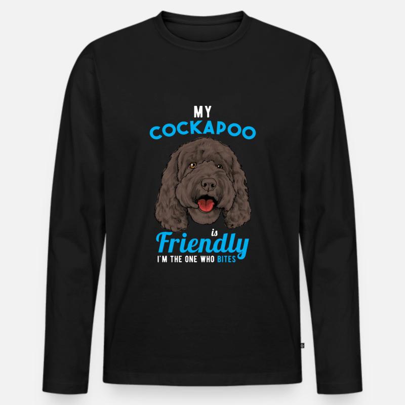 Cockapoo - Männer Premium Bio Langarmshirt - Schwarz