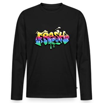 Fresh Graffiti - Männer Premium Bio Langarmshirt - Schwarz - Vorne - Nico (187cm)