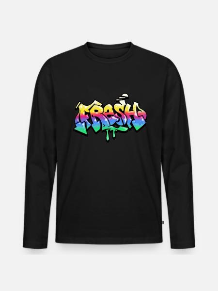Fresh Graffiti - Men's Premium Organic Long Sleeve Shirt - black