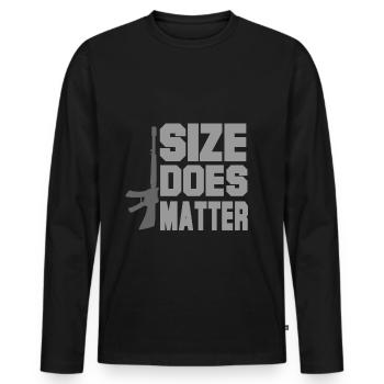 shoot - Men's Premium Organic Long Sleeve Shirt - black - Front - Nico (187cm)