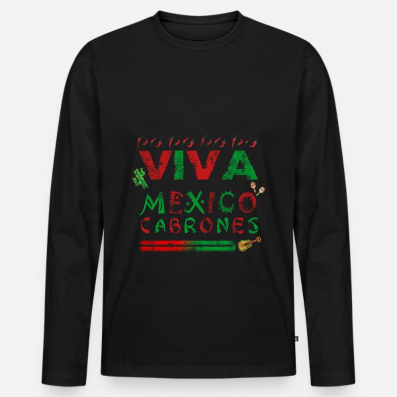 mexico - Men's Premium Organic Long Sleeve Shirt - black