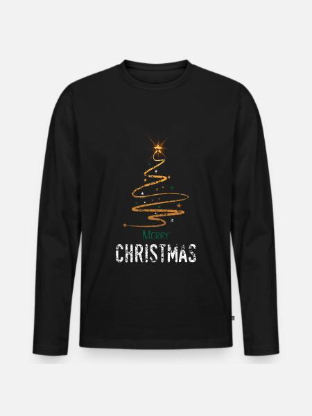 Noël - T-shirt manches longues Premium bio Homme - noir