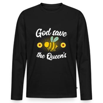 Donneur de miel apiculteur Abeilles Proverbes T-shirt - T-shirt manches longues Premium bio Homme - noir - Devant - Nico (187cm)