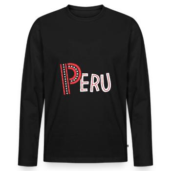Pérou Lima Amérique du Sud - T-shirt manches longues Premium bio Homme - noir - Devant - Nico (187cm)