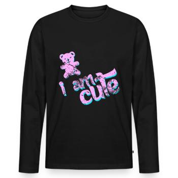 Ours Grizzly Ours Brun Ours Polaire Grand Ours Animal - T-shirt manches longues Premium bio Homme - noir - Devant - Nico (187cm)