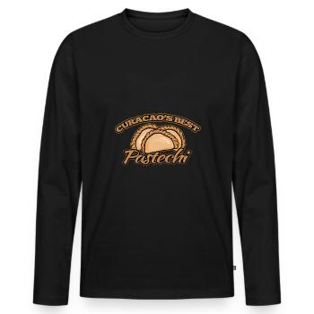 Curaçao Curacao Kulinarisch - Männer Premium Bio Langarmshirt - Schwarz - Vorne - Nico (187cm)