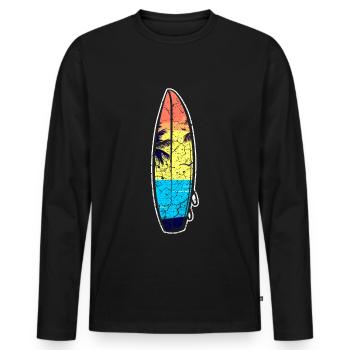 Surfers surfers surfers - T-shirt manches longues Premium bio Homme - noir - Devant - Nico (187cm)