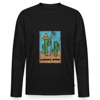 Mexico Country South America - Men's Premium Organic Long Sleeve Shirt - black - Front - Nico (187cm)