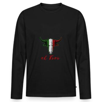 Mexico Country South America - Men's Premium Organic Long Sleeve Shirt - black - Front - Nico (187cm)