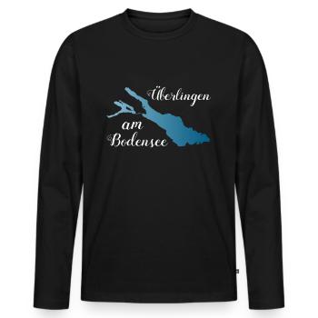 Überlingen am Bodensee Urlaub am See Souvenir - Männer Premium Bio Langarmshirt - Schwarz - Vorne - Nico (187cm)