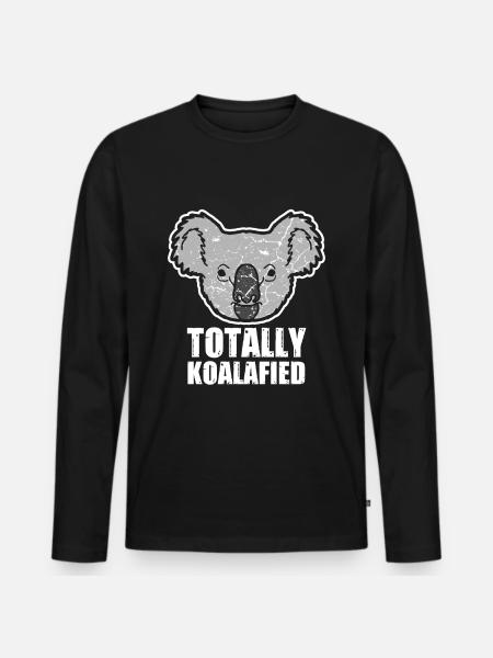 Koala Funny Australia - Men's Premium Organic Long Sleeve Shirt - black