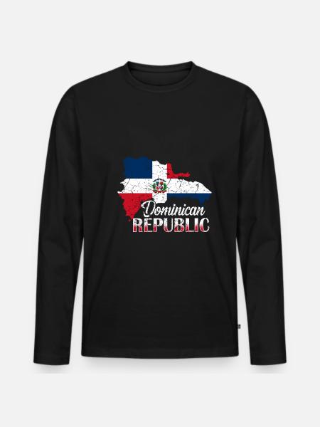 Dominican Republic - Men's Premium Organic Long Sleeve Shirt - black