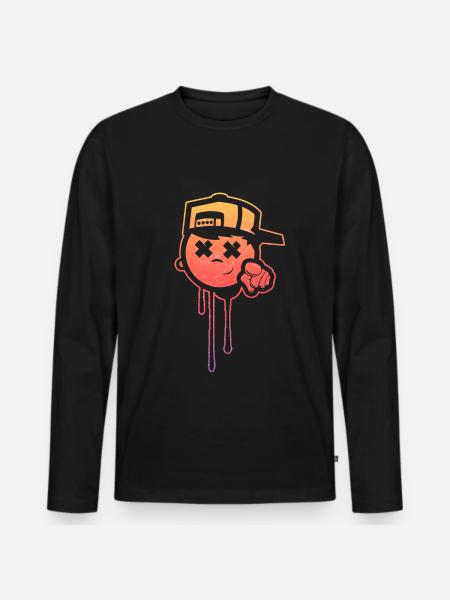 Graffiti - Men's Premium Organic Long Sleeve Shirt - black