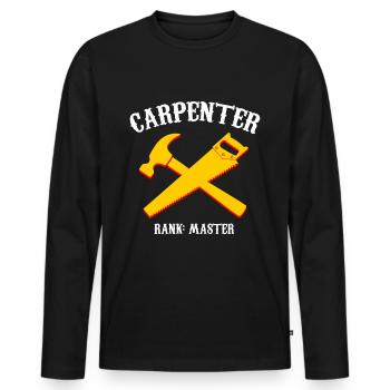Carpenter Carpenter Carpenter - Men's Premium Organic Long Sleeve Shirt - black - Front - Nico (187cm)