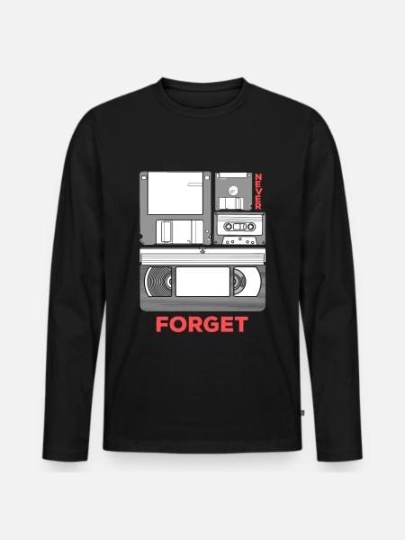 Video cassette VHS floppy disk Floppy disk technology - Men's Premium Organic Long Sleeve Shirt - black