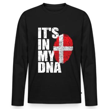 Danemark danois - T-shirt manches longues Premium bio Homme - noir - Devant - Nico (187cm)
