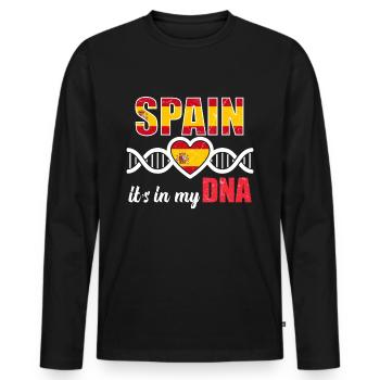 Spanien Spanier - Männer Premium Bio Langarmshirt - Schwarz - Vorne - Nico (187cm)
