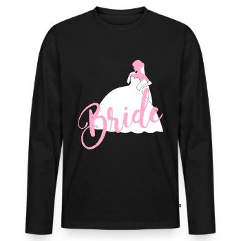 2reborn Bride Bride JGA mariage ladylike rose - T-shirt manches longues Premium bio Homme - noir - Devant - Nico (187cm)