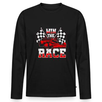 Rennsport Rennfahrer Sportauto Autorennen - Männer Premium Bio Langarmshirt - Schwarz - Vorne - Nico (187cm)