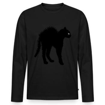 Ne me touche pas - T-shirt manches longues Premium bio Homme - noir - Devant - Nico (187cm)