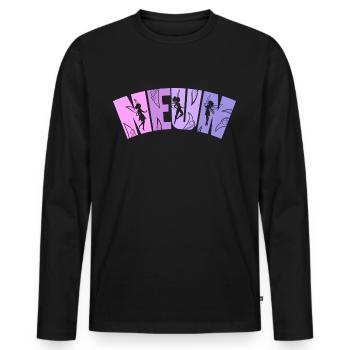 Feen Geburtstag 9 Jahre Mädchen Kleine Fee - Männer Premium Bio Langarmshirt - Schwarz - Vorne - Nico (187cm)