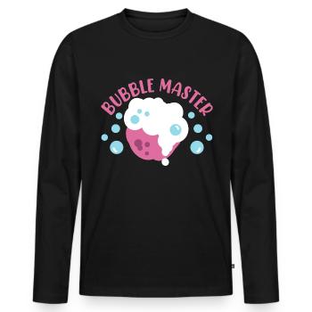 Homemade Soap House-Wife Hobby Crafting - Men's Premium Organic Long Sleeve Shirt - black - Front - Nico (187cm)