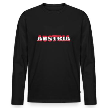 Austria - Men's Premium Organic Long Sleeve Shirt - black - Front - Nico (187cm)