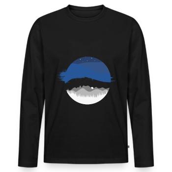 Estonia country and countries - Men's Premium Organic Long Sleeve Shirt - black - Front - Nico (187cm)