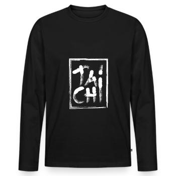 Tai chi - Männer Premium Bio Langarmshirt - Schwarz - Vorne - Nico (187cm)