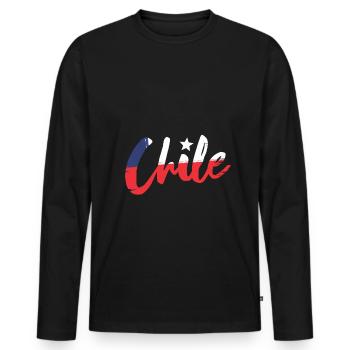Chili - T-shirt manches longues Premium bio Homme - noir - Devant - Nico (187cm)