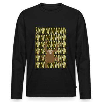Animal gorille - T-shirt manches longues Premium bio Homme - noir - Devant - Nico (187cm)