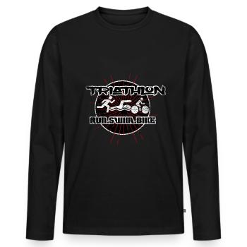 Triathlon - Men's Premium Organic Long Sleeve Shirt - black - Front - Nico (187cm)