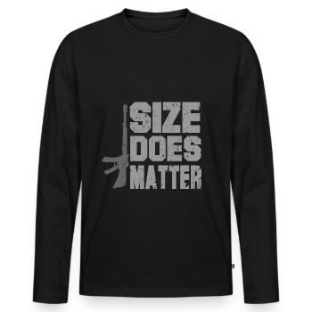 Cuter - T-shirt manches longues Premium bio Homme - noir - Devant - Nico (187cm)